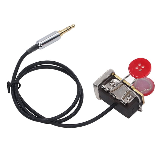 Morse Code Keyer, CW Morse Code Key Easy Usage Sturdy Brass Resin Mini for Camping