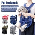 thumbnail image 3 of Flmtop Hands-Free Cat Travel Bag Legs Out Front Pet Carrier Backpack for Small Medium Large Dogs Walking Hiking Bike Motorcycle, 3 of 7