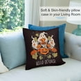 thumbnail image 5 of Funda de almohada de Halloween con diseño divertido y decorativo de felpa corta de 18 x 18 pulgadas, cojín para sofá cama de 18 x 18 pulgadas, 5 of 5