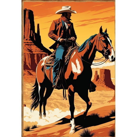 DIY 5D Full Round Drill Diamond Painting By Number Kits Western Cowboy Rhinestone Embroidery Cross Stitch Art Craft Home Wall Decoration