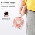 thumbnail image 4 of mini ventilador portátil recargable de mano 3 engranajes viento ajustable bajo ruido lámpara Abanopi Blanco/N10, 4 of 7