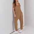 thumbnail image 4 of Women's Jumpsuit Soft Fabric Casual Loose Short Sleeve Spring Summer Autumn Daily Wear, 4 of 7