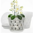2Pcs Transparent Orchid Pots Flower Planters Side Holes Design Reusable