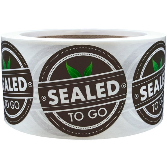 Food Delivery Tamper Evident SEALED TO GO Stickers | 2" Inches Round | 500 Pack