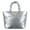 Metallic Silver, variant on Water Resistant Metallic Puffer Tote Color: Metallic Aquamarine Size: N/A