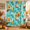 Seafoam, Tangerine, variant on Summer Coastal Shower Curtain, Waterproof Shower Curtains for Bathroom, Tropical Fruits Floral Botanical Watercolor Washable Fabric Bathtub Curtain Set Bath Decor with 12 Hooks Extra Long 72"x96"