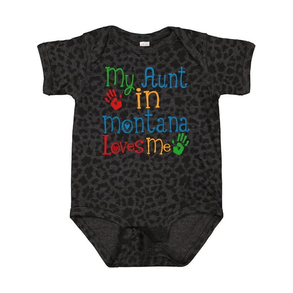 Inktastic My Aunt in Montana Loves Me Boys or Girls Baby Bodysuit