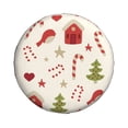 thumbnail image 2 of XMXY Colorful Christmas Motifs Spare Tire Cover, Universal Waterproof Cover for Jeep RV Tire Wheel Protection, 17 inch, 2 of 8