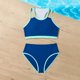 thumbnail image 5 of Niñas Trajes de Baño de Dos Piezas Tamaño 10-12 No Aplicable Aquí, Niño Pequeño Traje de Baño de Dos Piezas Niña Suspendentes Sólidos Bikini Set, 5 of 9