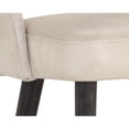 thumbnail image 6 of Sunpan Monae 30" Modern Faux Leather Barstool with Brown Wood Legs in Cream, 6 of 7
