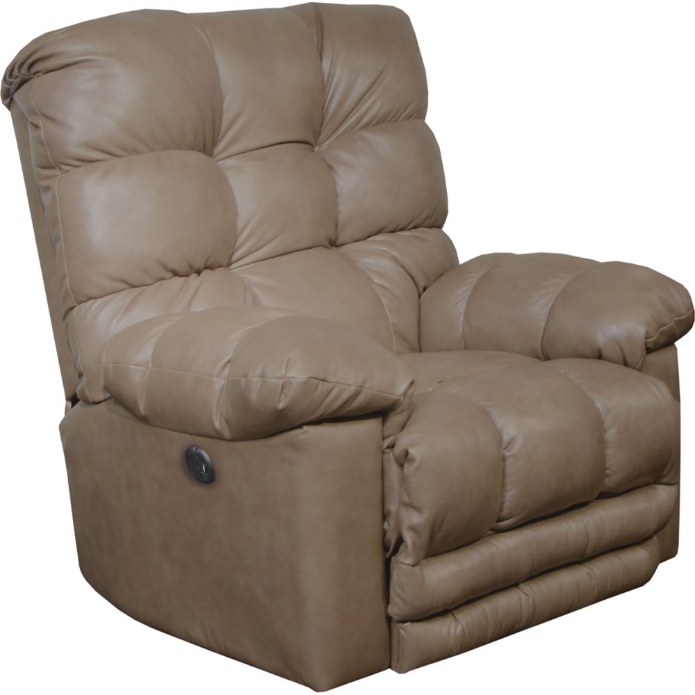 Catnapper Piazza Top Grain Leather Touch Power Lay Flat Recliner withX