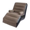 thumbnail image 2 of Sofá plegable perezoso, sofá inflable en forma de S, asiento suave duradero, tumbona para juegos, cama, interior, exterior, jardín, para el Marrón Macarena Sofá inflable, 2 of 8