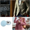 thumbnail image 5 of Uxcell 30pcs 24L Fabric Cloth Covered Button 15mm Metal Shank Round Sewing Buttons for Suits Dress Blouses, Blue, 5 of 5