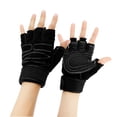 thumbnail image 2 of Workout Gym Half Finger Gloves Weight Lifting Wrist Wrap Sports Exercise Training Fitness, 2 of 5
