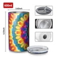 thumbnail image 4 of 20oz Coffee Tumblers Colorful Tie Dye Layered Mandala Stainless Steel Vacuum Insulated Travel Tumbler Coffee Cups Mug with Lid and Straw with Cleaning Brush for Cold & Hot Drinks, 4 of 5