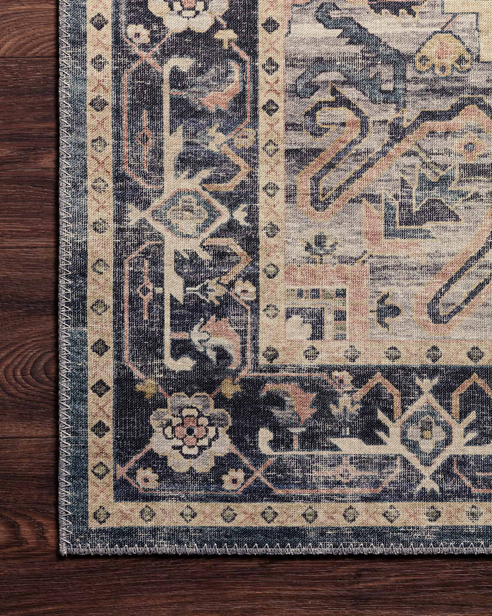 Loloi Hathaway Printed Oriental Area Rug, Navy, 9'x12'