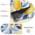 thumbnail image 5 of Round Area Rug 8Ft, Yellow Lemon Non-slip Area Rugs Carpet for Living Room/Bedroom/Bathroom/Kitchen, Blue Flower Leaves Spring Summer Plant Washable Throw Floor Mat Indoor Outdoor Entrance Doormat, 5 of 9