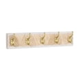thumbnail image 2 of Zephyra Modern Cottage 5 Gold Hook Coat Rack, 2 of 3