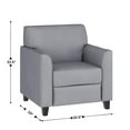 thumbnail image 2 of HERCULES Diplomat Series Gray Leather Chair, 2 of 9