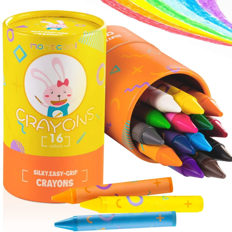MASSRT Jumbo Crayons for Toddlers, 18 Colors Mess Free Unbreakable Crayon  Gifts, Easy to Hold Washable Crayons for Kids, Safe Coloring Gifts for