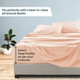 thumbnail image 5 of Twin-XL Size Bed Sheets Set - 600 Thread Count Sheets, 100% Egyptian Cotton Hotel Luxury Bedding, Extra Soft for Kids, Dorm Rooms & Adults Fits Mattress Upto 21" Deep Peach Solid Sheet Set, 5 of 5