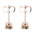 thumbnail image 4 of Clara Pucci 2Ct Champagne Round Cut VVS1 Push Back Stud 18k Solid hypoallergenic Gold Designer Earrings For April, 4 of 7