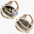 thumbnail image 3 of LinYooLi Canvas Tote Bag for Women Small Tote Bag with Zipper Canvas Crossbody Bag Shoulder Bag Satchel Handbag with Compartments, 3 of 6