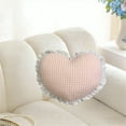 thumbnail image 6 of ToyKingdee Star Throw Pillow Moon Cloud Heart Shaped Decorative Pillows Lace Ruffle Checkered Plaid Sofa Bed Cushion, 6 of 7