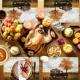 thumbnail image 4 of Fall Placemats Set of 6 Pumpkin Truck Place Mats Thanksgiving Placemat Autumn Maple Leaves Tree Table Mats for Dining Kitchen Table Holiday Dinner Party Home Fall Decorations 13x19 Inch, 4 of 8