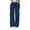 Navy, variant on BAVIRRA Junior Women's Multi Pocket Wide Leg Cargo Sweatpants, Drawstring Waist Heather Knit Casual Pants