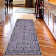 thumbnail image 2 of Modern Decorative Rug, Sketchy Drawing Rectangles and Squares Abstract Geometric Themed Scribbles, Quality Carpet for Bedroom Dorm and Living Room, 6 Sizes, Lavender Blue, by Ambesonne, 2 of 2