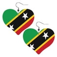 thumbnail image 6 of Heart Earrings Saint Kitts And Nevis Flag Dangling Heart Drop Earrings For Women Love Dangle Earrings Gift, 6 of 6