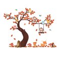 thumbnail image 1 of Advancent Pegatina de pared con mapa del mundo de animales extraíble, globo de aire caliente, calcomanías de árbol grande, papel tapiz de PVC Decoración del hogar 2 #, 1 of 6