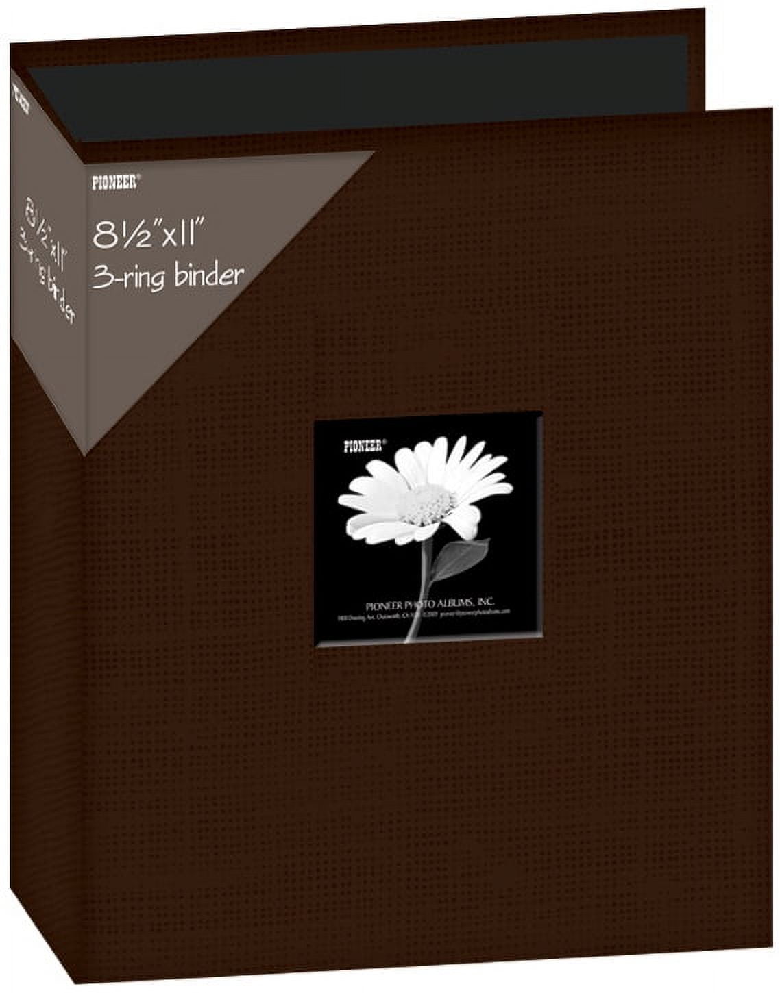 Pioneer 8.5x11 Inch 3-Ring Scrapbook Binder - Burgundy With Gold Accents