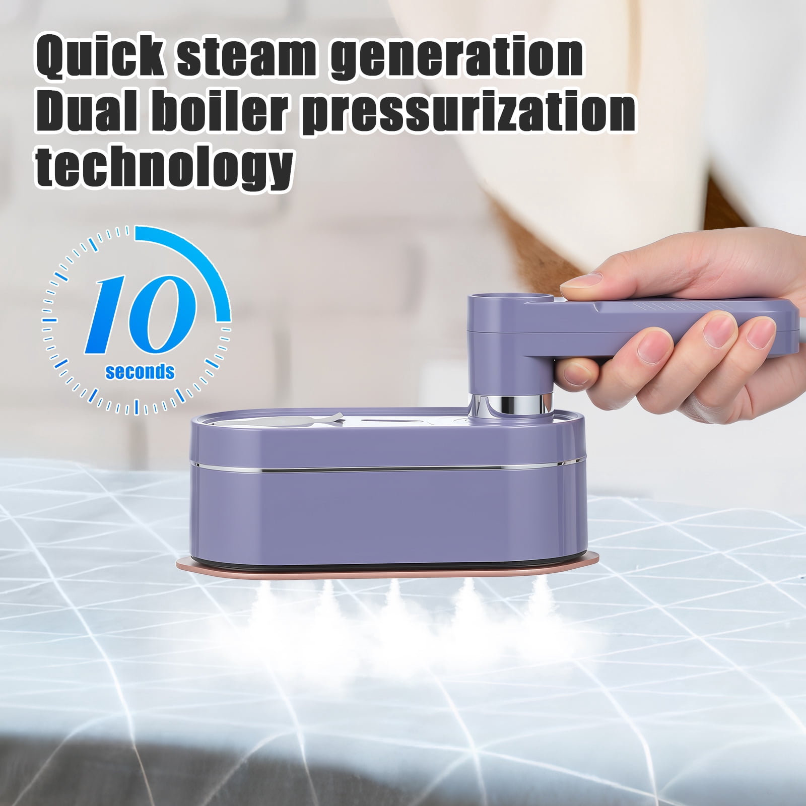 Supvox Ultralight Travel Iron Steamer with Powerful Steam and Rotatable Handle for Home Use