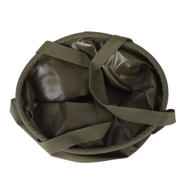 Cubo Plegable, Cubo Plegable Para Almacenamiento De Agua, Poliéster De PVC, Práctico, Inodoro, Portátil, Rodamiento De 33 Libras, Gran Apertura Para Pescar