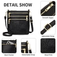 thumbnail image 2 of FALAN MULE Small Vegan Leather Women Crossbody Shoulder Bag Multi Zipper Pocket Handbag, 2 of 6