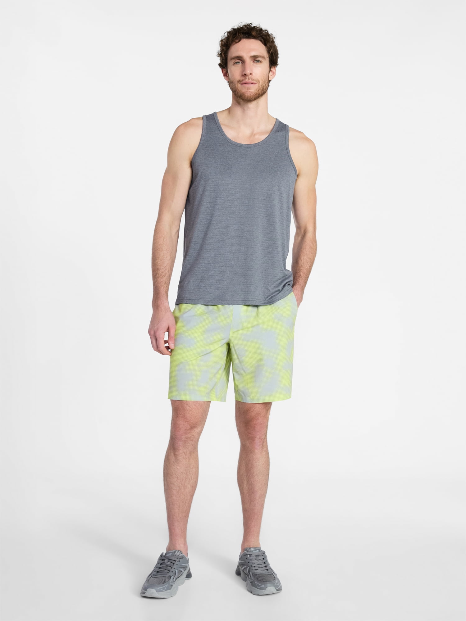 Athletic Works Men's and Big Men's Stripe Jersey Active Tank Top, Sizes S-3XL