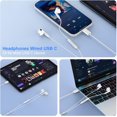 thumbnail image 4 of EFFFERTWQL-USB C Headphones for iPhone 17e/17/17 Pro/17 Pro Max/Air/16e/16/16 Pro/16 Pro Max/16 Plus/15/15 ProMax Wired Earbuds with Microphone & Volume Control HiFi Stereo, Type C Wired Headphones E, 4 of 4