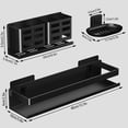 thumbnail image 4 of YESENT Shower Caddy 3 Pack -Aluminum Bathroom Shower Shelf  Rust-Proof,Black,Adhesive Installation, 4 of 6