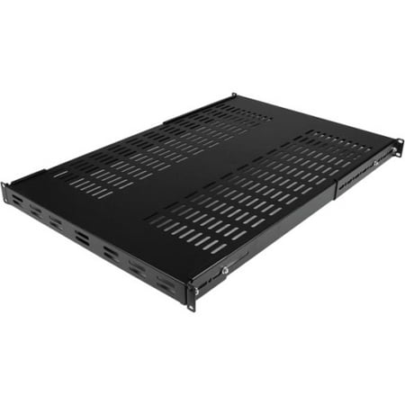 Network Shelf - StarTech.com 1U Adjustable Depth Vented Rack Mount Shelf-Heavy Duty Fixed Server Rack Cabinet Shelf