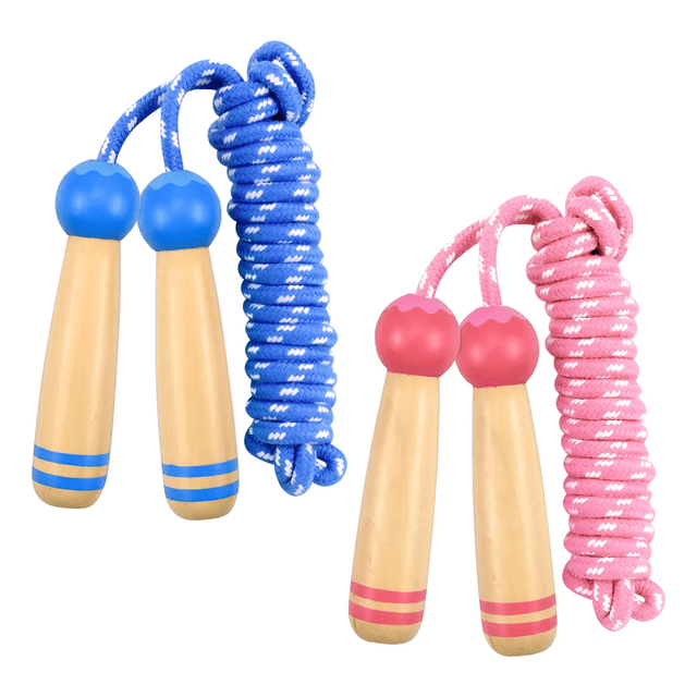 "2pcs Cuerda Para Saltar Fitness Ajustable Para Niños Adultos Lab.G rosa y azul "