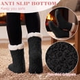 thumbnail image 2 of Loritta Secret Women's Fuzzy Slipper Socks 2 Pairs Winter Cozy Warm Thick Socks with Non-Slip Grippers, 2 of 9