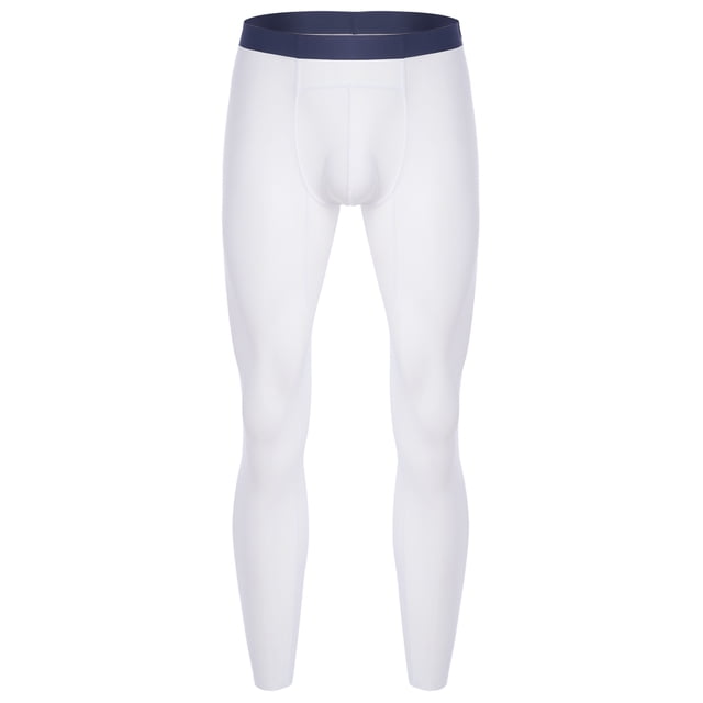 TiaoBug Men's Athletic Leggings Compression Pants See-Through Sport Jogging Climbing Training Tights Skinny Pants White 3XL