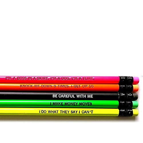 Bodak Yellow Inspired - Inspirational Pencils Engraved With Funny And  Motivational Sayings For School And The Office 