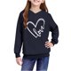 thumbnail image 5 of Sudadera con capucha y estampado de corazón de San Valentín, sudadera de manga larga para niños y niñas, chaqueta para niñas de talla mediana y grande., 5 of 7