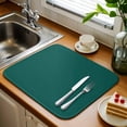 thumbnail image 3 of Dish Drying Mat for Kitchen Countertop, Daek Green Absorbent Microfiber Dish Mat Reversible Quick Dry Non Slip Draining Mat Kitchen Drying Pad for Dishes, Utensils 18x24 Inch Simple Style, 3 of 9