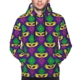 thumbnail image 5 of Bingfone Mardi Gras Carnival3 Men'S Drawstring Hoodie Long Sleeve Pocket Sweatshirts-Medium, 5 of 9
