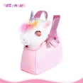 thumbnail image 5 of Nice Choice Unicorn Plush Reversible Sequin Pet Carrier Handbag,Sparkle Soft Stuffed Animal Carrier Toy Purse for Little Girls(Pink Unicorn), 5 of 7