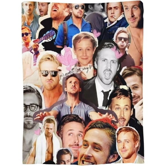 Ryan Gosling Blanket Bedding Fleece Blanket Soft Throw Blankets Lightweight Anti-Static Blanket - 3 Sizes